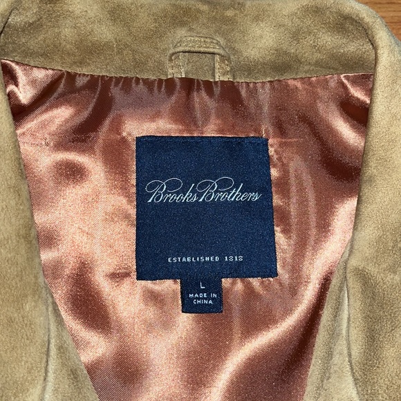 Brooks Brothers Men’s Genuine Leather bomber jacket Size Large - Picture 4 of 7